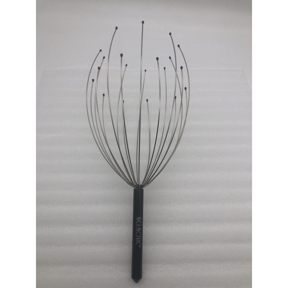 Scalp Massager Head Massager Scratcher Tingler w/20 Fingers Hair Silver/Black
